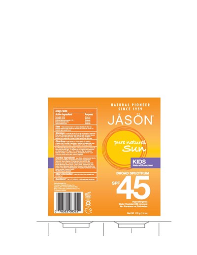 Image Of Tube Label (J0832207 Kids Natural Sunscreen Spf45 Tube Label)